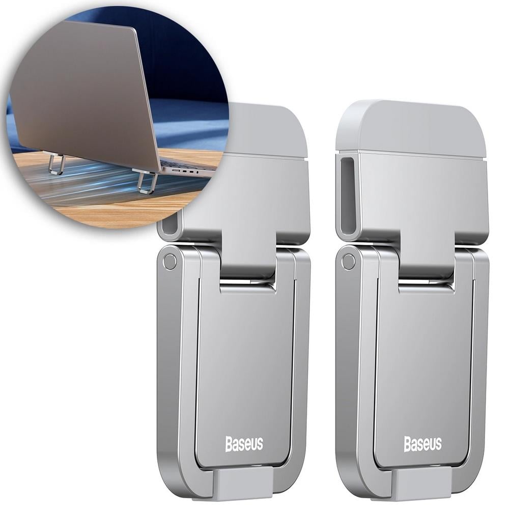 Baseus Katlanabilir Portatif Macbook Dizüstü Bilgisayar Laptop Stand Ayağı, Gümüş