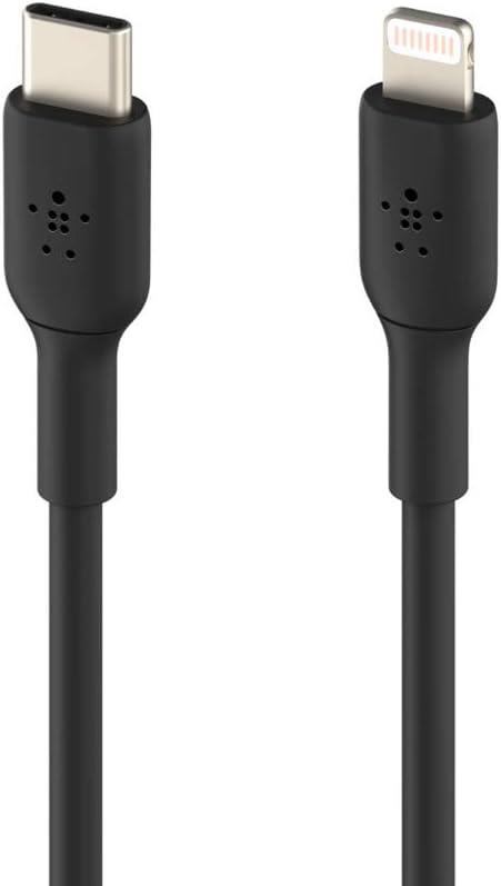 Belkin USB-C - Lightning Kablosu (Hızlı Şarj Kablosu) Hızlı Şarj MFi Sertifikalı USB-C Kablosu (Siyah,1M)