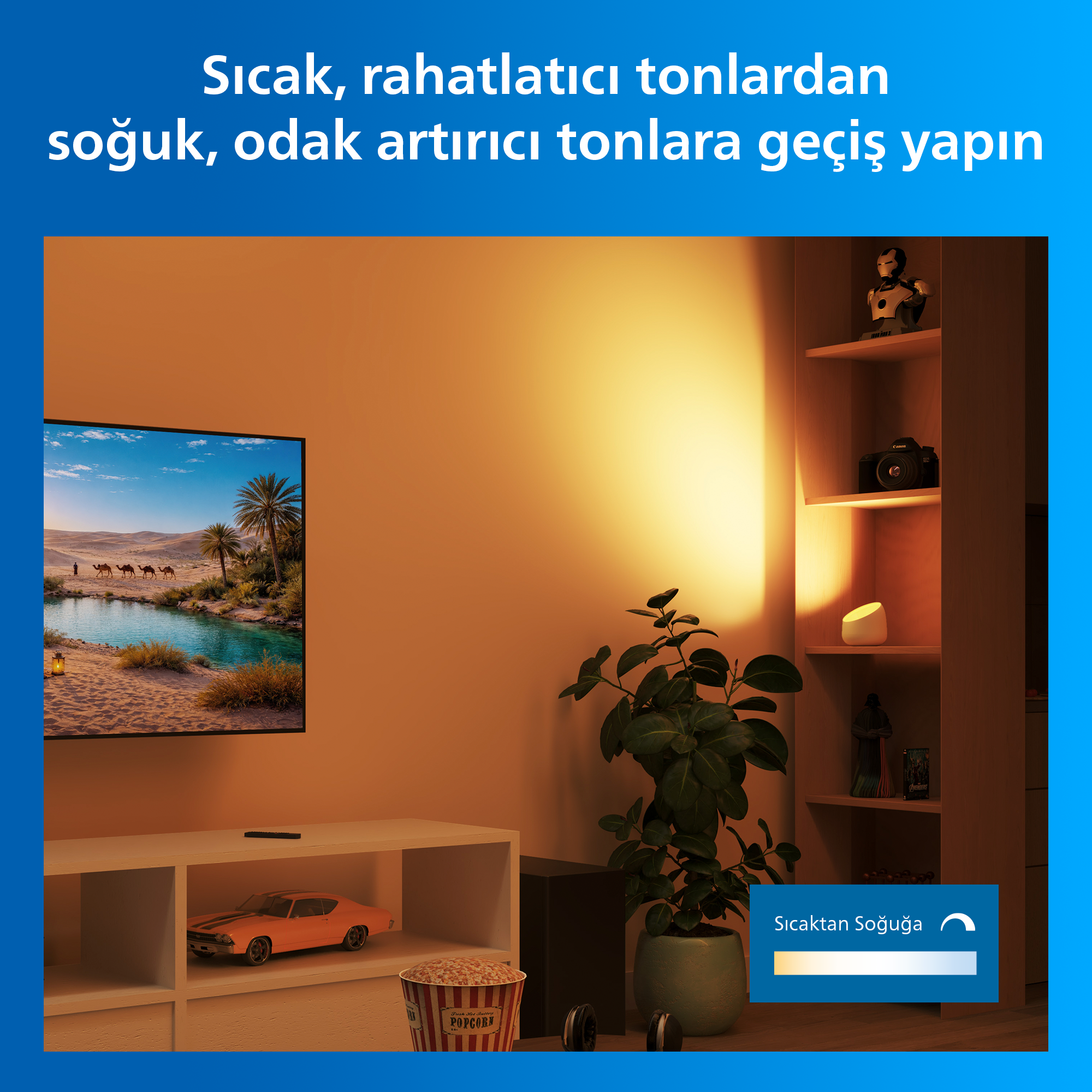 Philips Smart Lighting Squire Lite Akıllı Masa Lambası - Beyaz - Google Home, Alexa, HomeKit ve Matter uyumlu