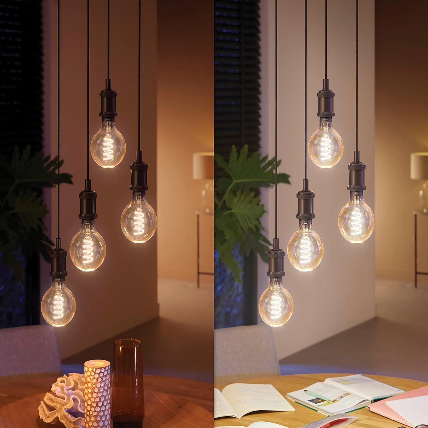 Philips Hue 7W Beyaz ve Sarı Ambians G125 glob E27 Akıllı Ampul