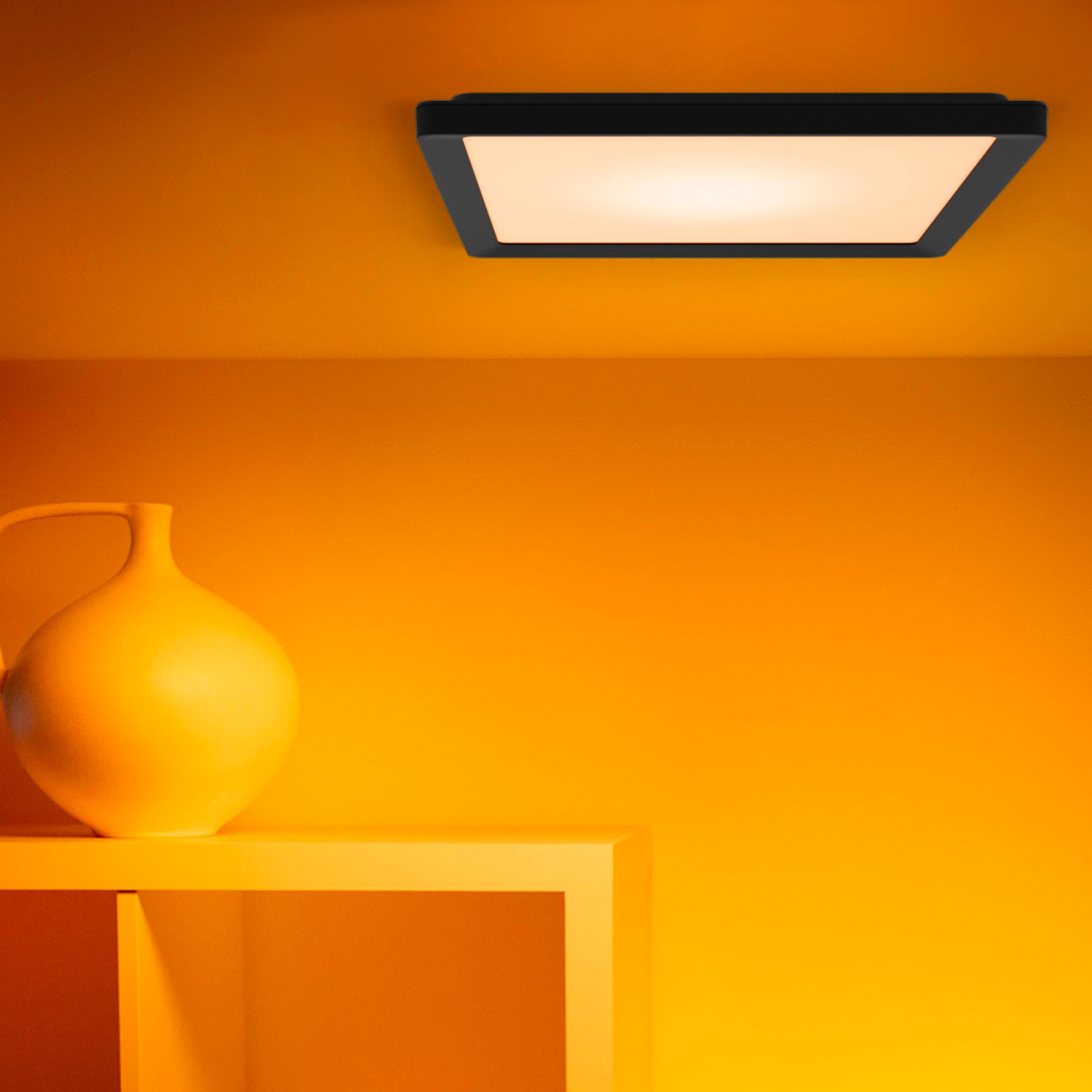 Wiz Siyah Akıllı Sıva Üstü RGB Kare Panel Tavan Armatürü 17W