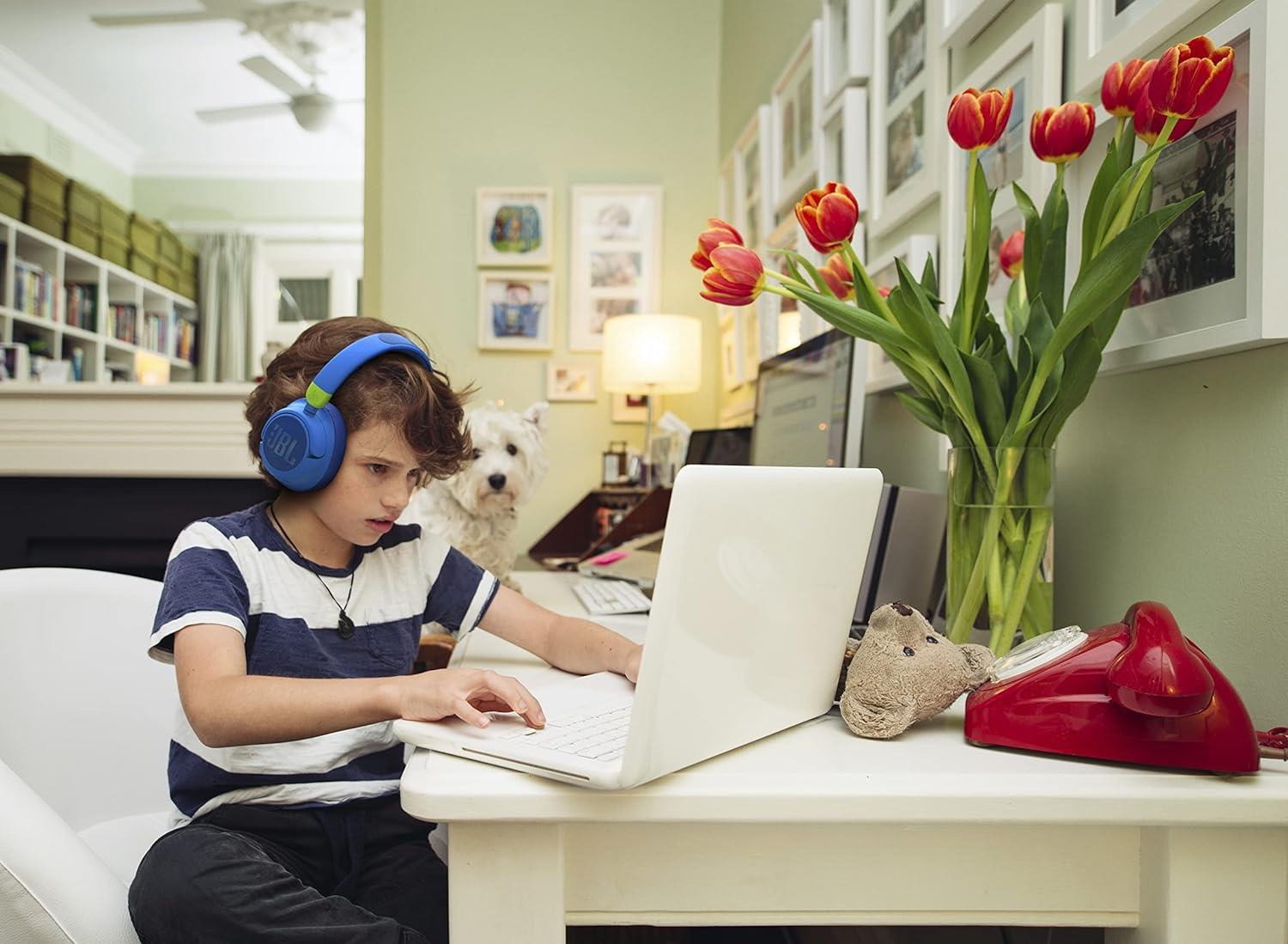 JBL JR460NC Görültü Azaltma Özellikli Bluetooth Çocuk Kulaklığı - Mavi
