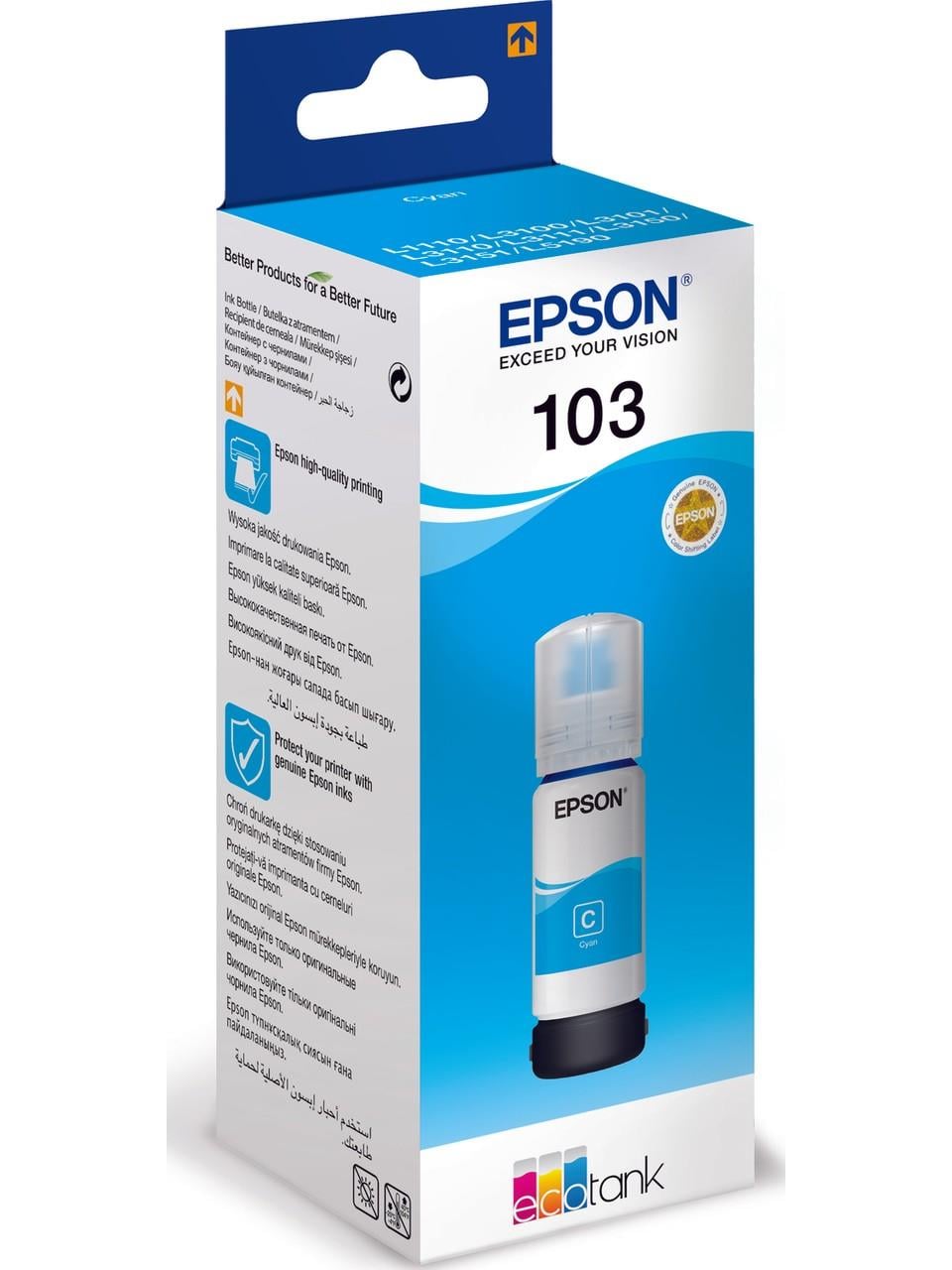 Epson 103 EcoTank Cyan Bottle (65ml) - C13T00S24A