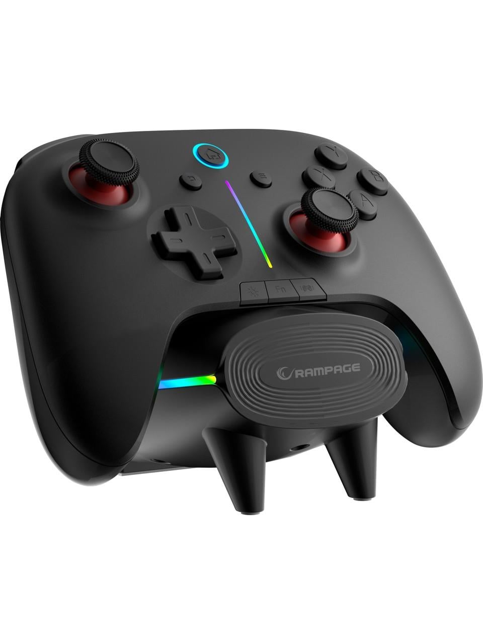 Rampage HYDRA PRO Siyah BT + 2.4 GHz Şarj İstasyonlu PC Gamepad RGB Joypad