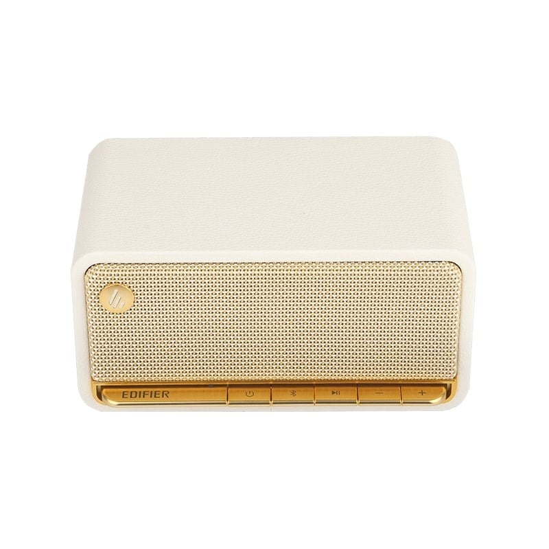 Edifier MP230 20W RMS Bluetooth 5.0 Retro Tasarımlı Taşınabilir Kablosuz Hoparlör – Ahşap Kabin, AUX/USB-C/TF Kart - Beyaz