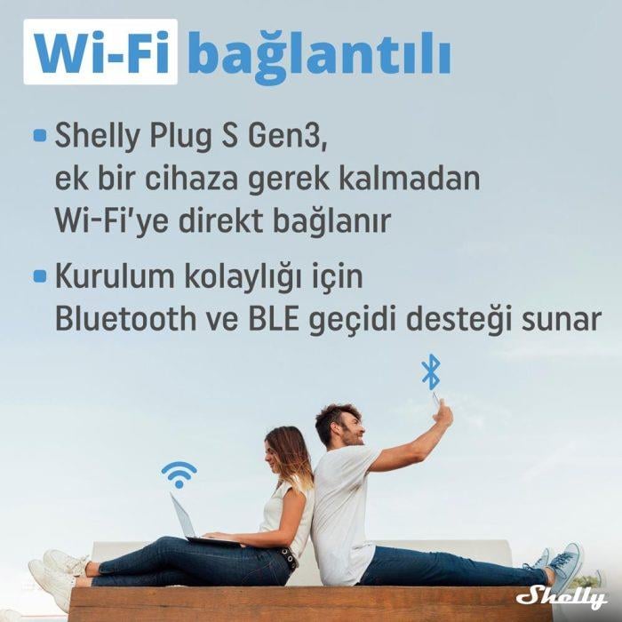 Shelly Plug S Gen3 Matter Destekli Akıllı Priz