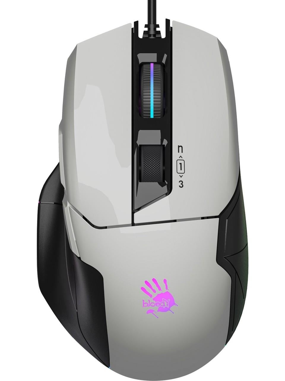 A4-Tech Bloody W70 Max 10K CPI Optik RGB Beyaz Gaming Mouse