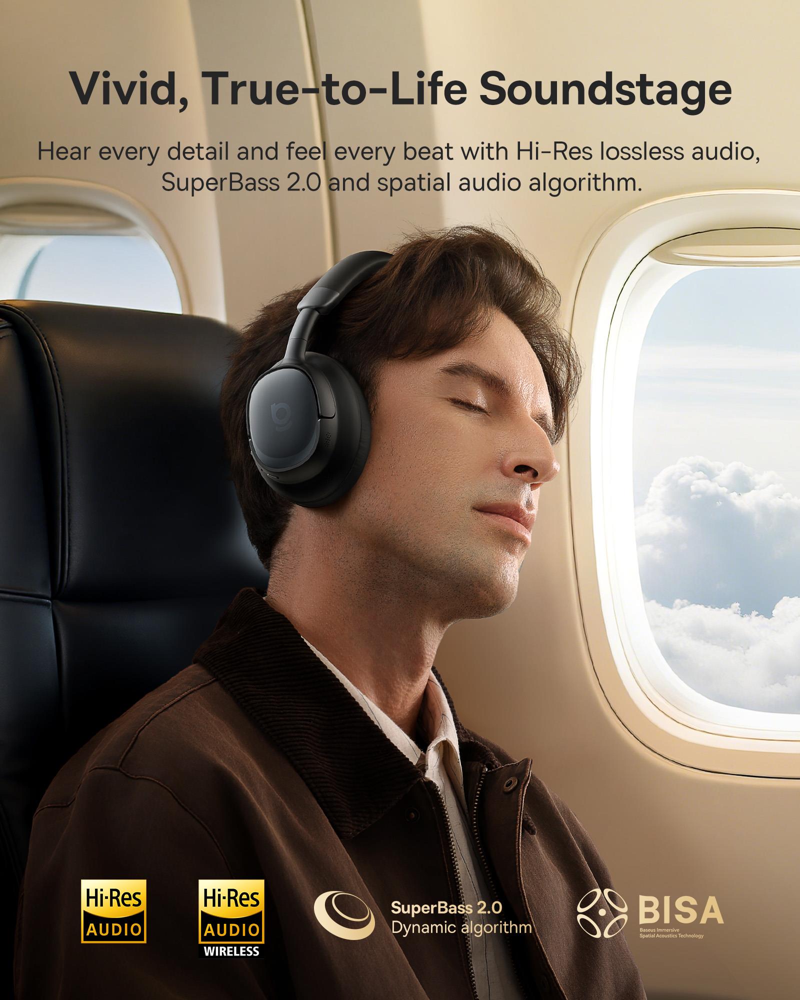 Baseus Bowie MH1 Gürültü Engelleyici Kulaküstü Kulaklık - Siyah