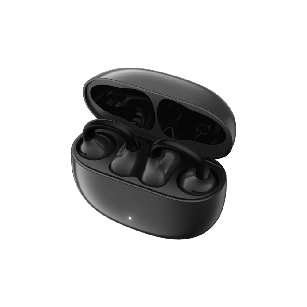 Edifier Comfo Q Bluetooth 5.4 OpenEar TWS Kablosuz Kulaklık – 32 Saat Pil, IP56, AI Çağrı Gürültü Azaltma - Siyah