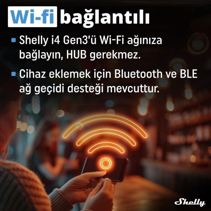 Shelly i4 Gen3 Akıllı 4 Kanallı Sahne Kontrol Rölesi