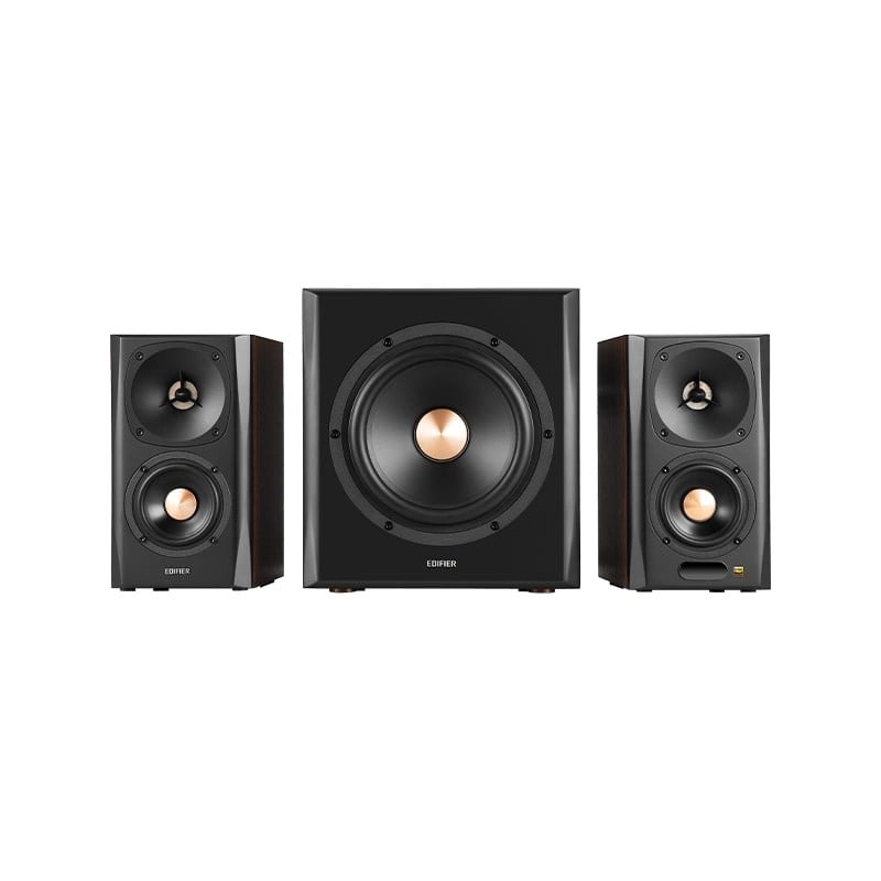Edifier S350DB 150W RMS Bluetooth 5.1 aptX Aktif 2.1 Hoparlör Sistemi – 8 İnç Subwoofer, Optik/Koaksiyel/AUX Girişli - Siyah