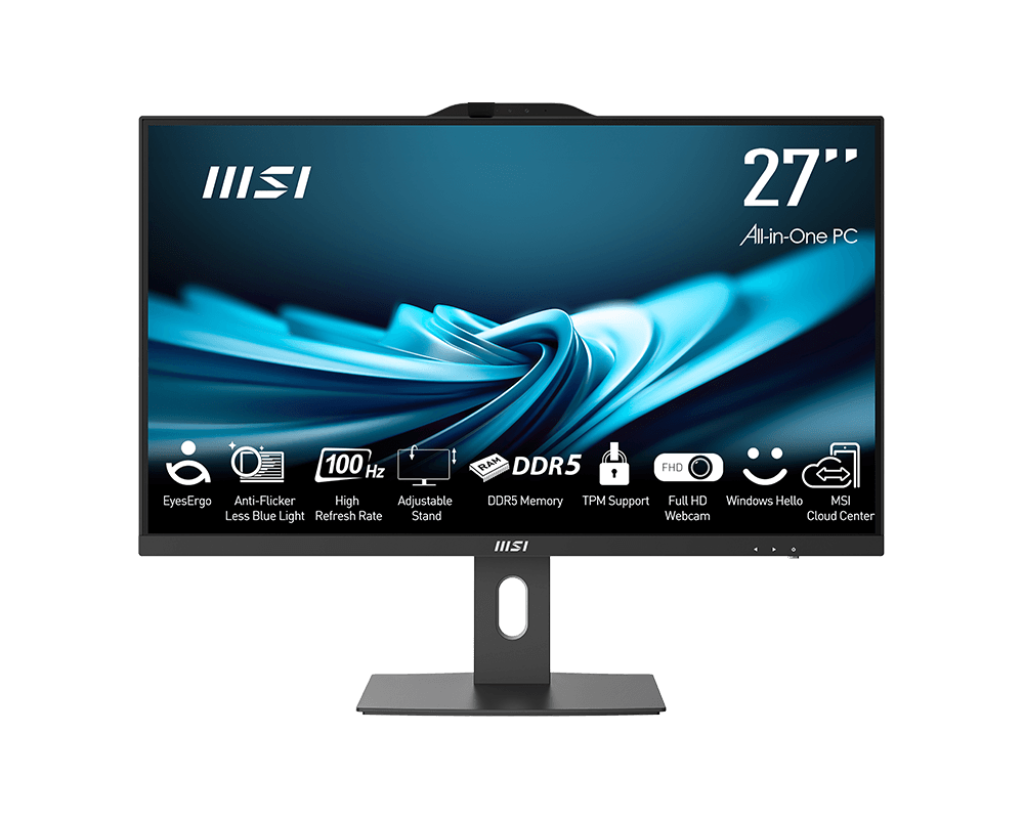 MSI PRO AP272P 14M-876XTR 27 FHD (1920X1080) I5-14400 16GB DDR5 512GB SSD FDOS SİYAH AIO PC