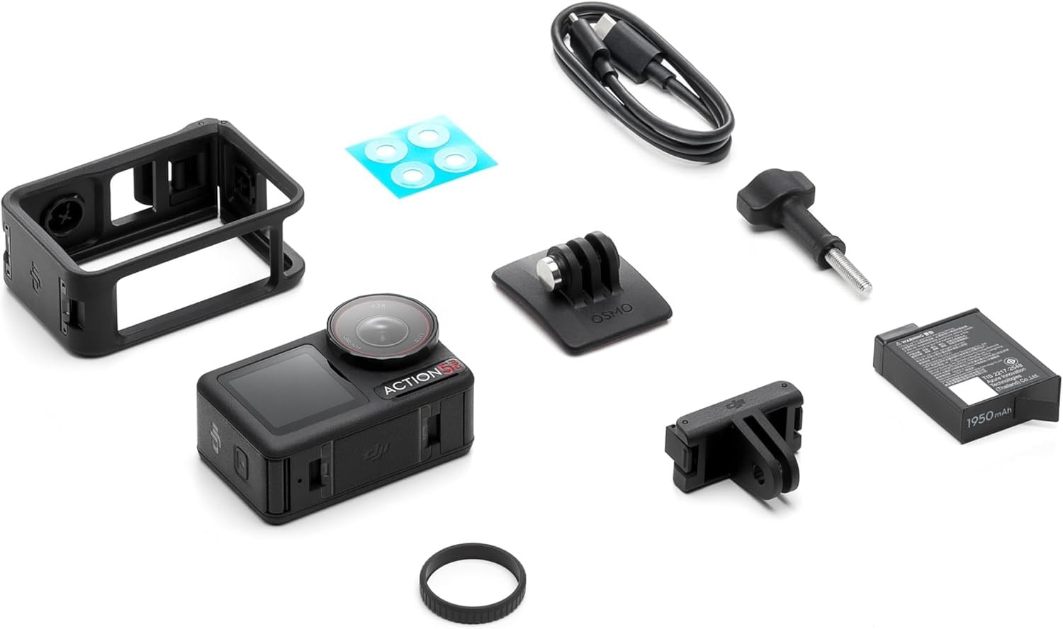 DJI Osmo Action 5 Pro Pack Standart: Spor Kamerası, Sensör 1/1.3 inç, Video 4K/120 fps, Lens Takip, Stabilizasyon, 2 OLED Dokunmatik Ekran, Spor ve Vlog'lar için 4K Aksiyon Kamerası