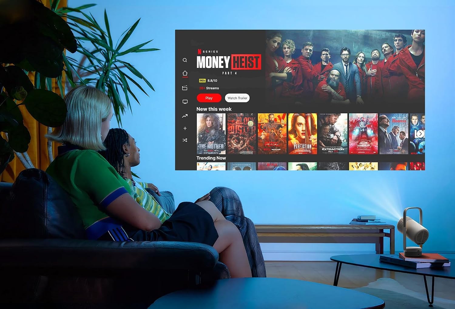XGIMI Vibe One Bataryalı 1080P 250 Iso Lümen JBL Hoparlör Dolby Audio Ambiyans Işığı Lisanslı Google TV Netflix Taşınabilir Projeksiyon Cihazı