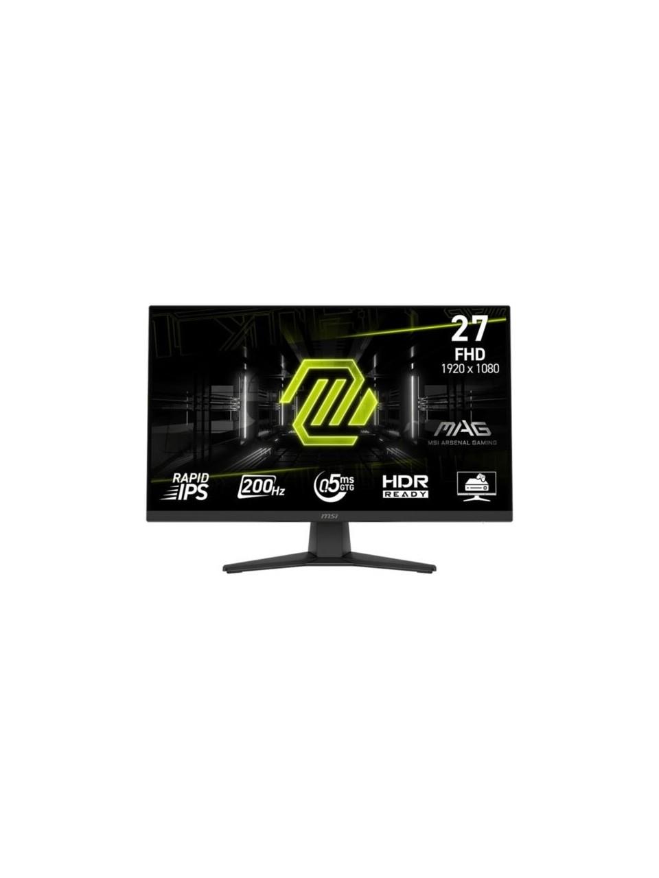 MSI 27 MAG 272F 1920x1080 (FHD) 16:9 FLAT RAPID IPS 200HZ 0.5MS (GTG) FREESYNC PREMIUM GAMING MONITO