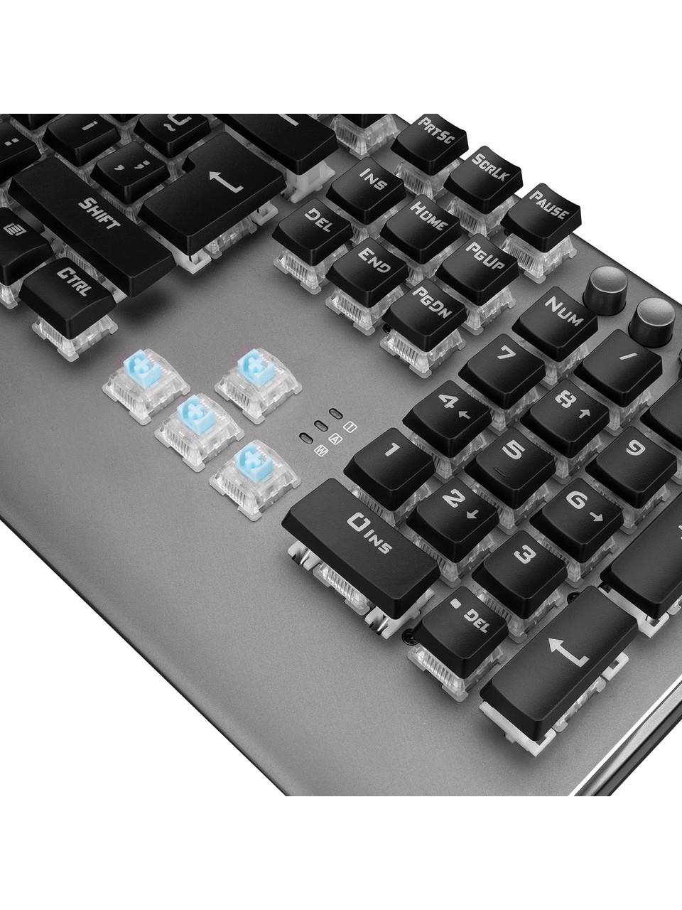 Rampage KB-R210 FAVORY Rainbow Aydınlatmalı Kristal Blue Switch Mekanik Gaming Oyuncu Klavyesi