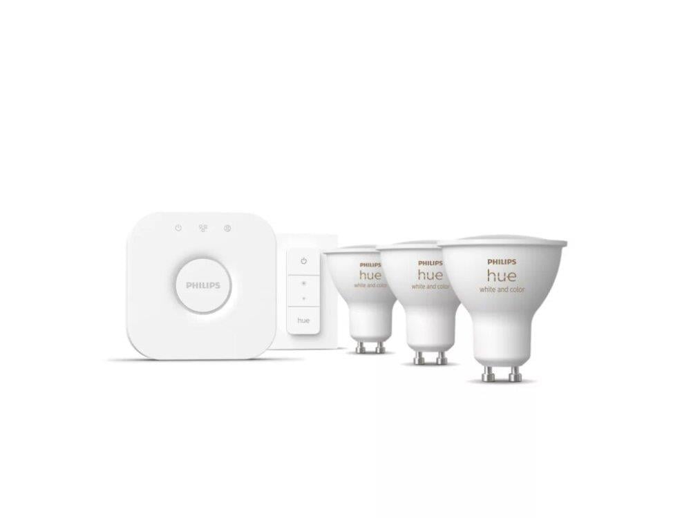 Philips HueWCA 4.2W GU10 Renkli Spot Akıllı Ampul 3'lü Başlangıç Seti (Kumandalı)