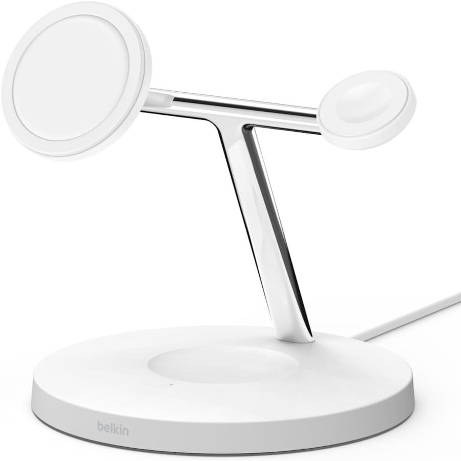Belkin BoostCharge PRO 3in1 Qi2 15W MagSafe Şarj Standı WIZ009VFWH-V2 Beyaz
