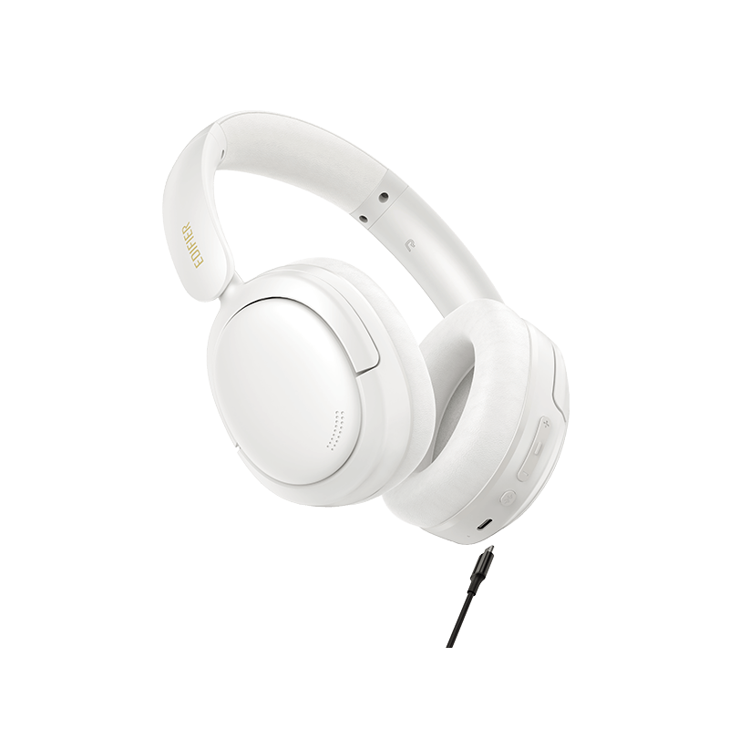 Edifier W800BT SE Bluetooth 5.4 Kablosuz Kulak Üstü Kulaklık – 45 Saat Pil, USB-C, AI Çağrı Gürültü Azaltma - Beyaz