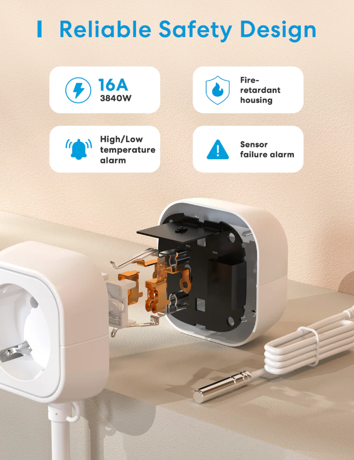MEROSS WI-FI AKILLI TERMOSTAT VANASI MTS960