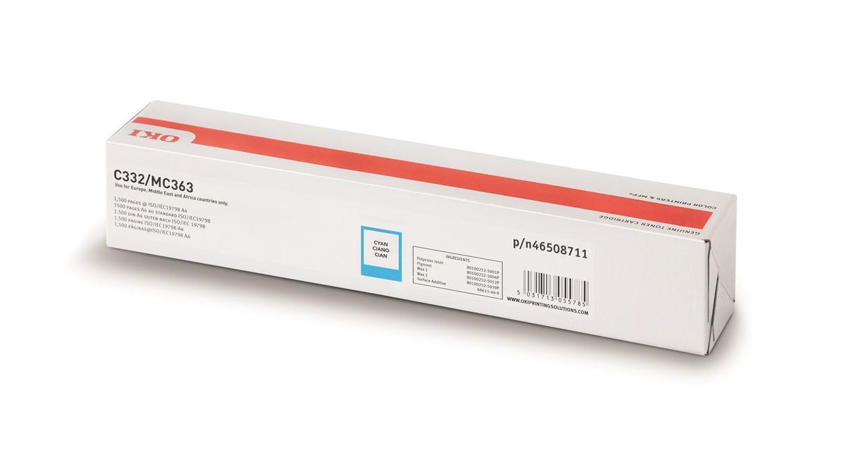 OKI 46508711 TONER-C-C332/MC363-3K MAVİ TONER / C332 MC363 / 3000 SAYFA