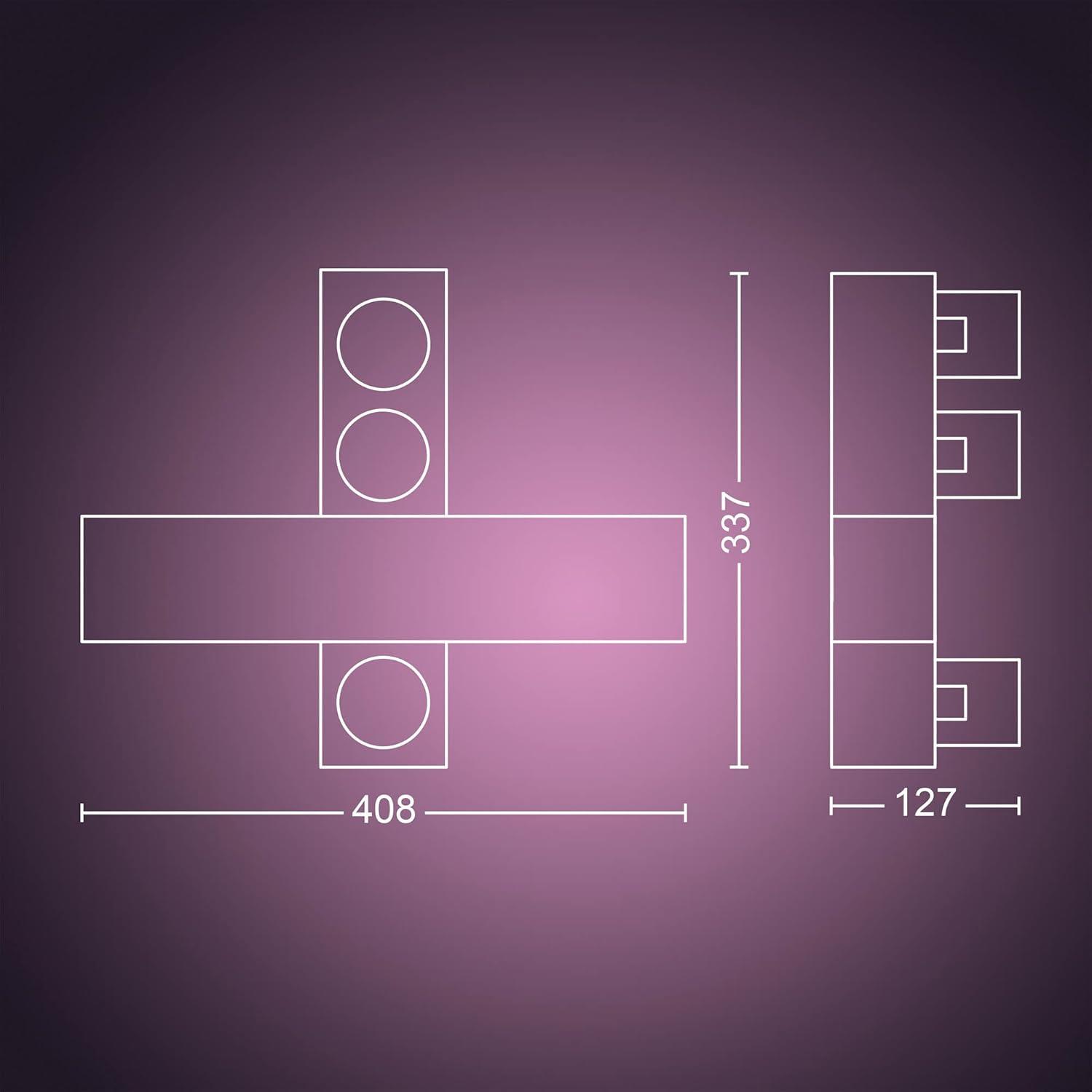 Philips Hue Centris Cross Renkli 3'lü Spot Tavan Lambası, Siyah