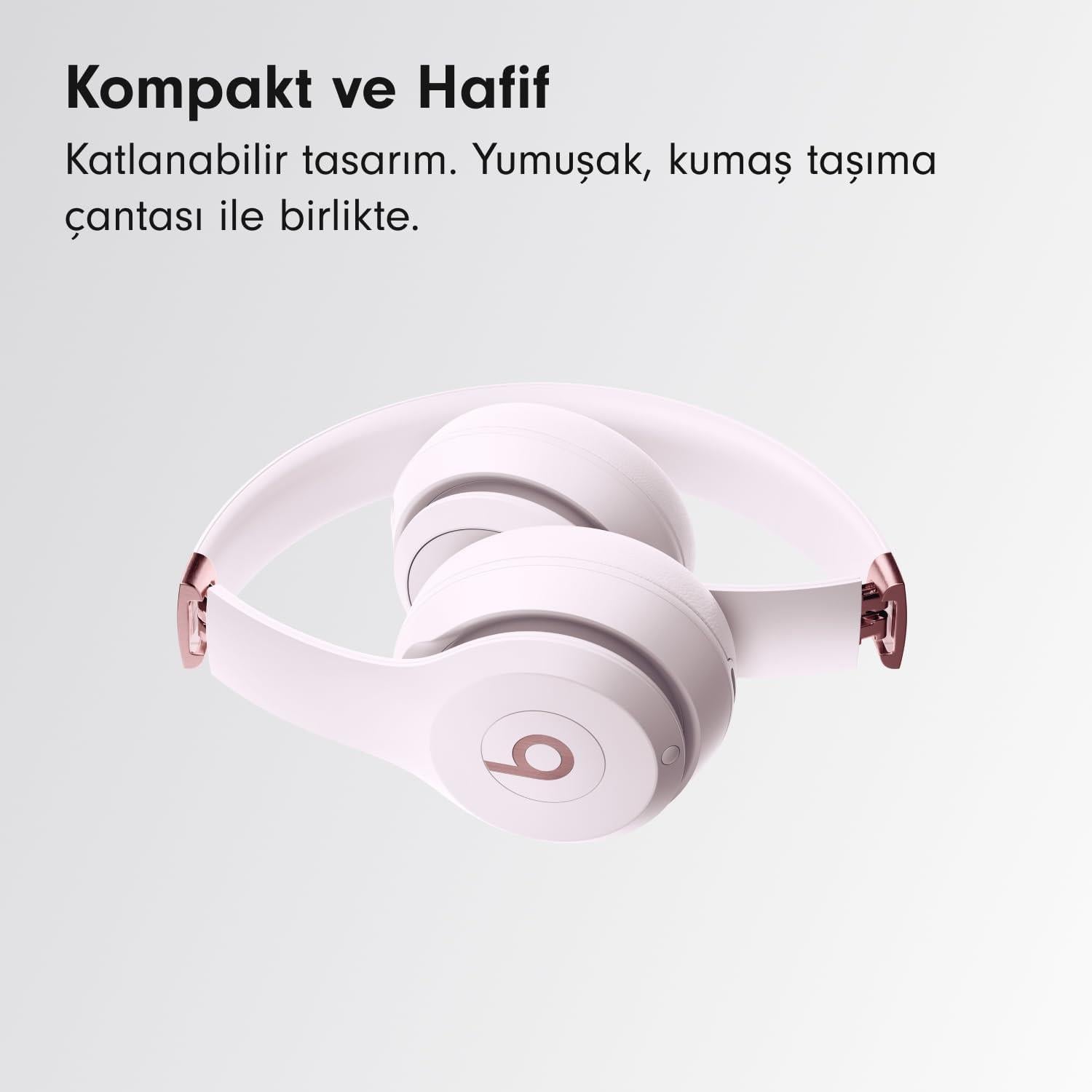 Beats Solo 4 Kablosuz Bluetooth Kulak Üstü Kulaklık - Bulut Pembesi