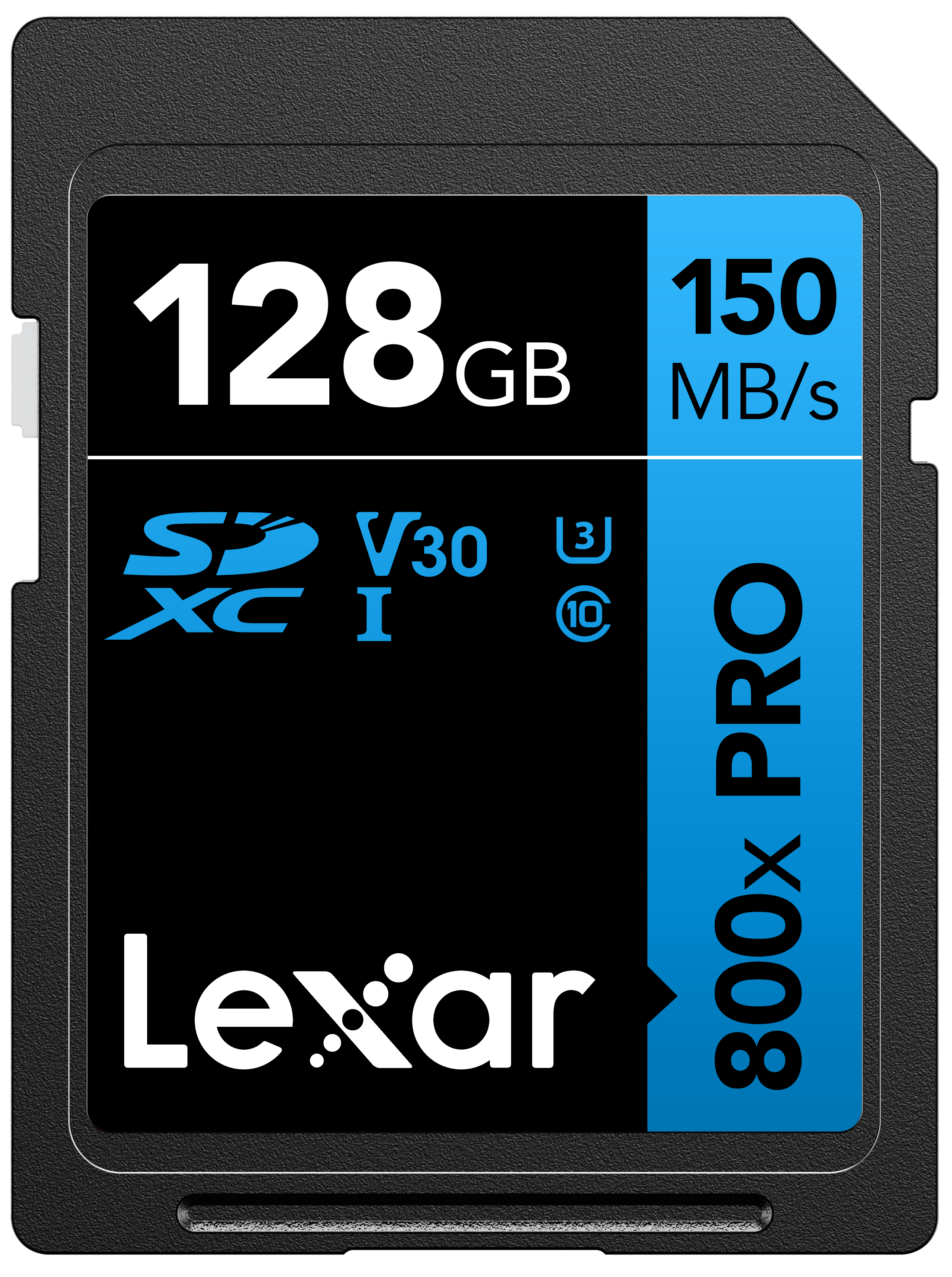 LEXAR 128GB LSD0800P128G-BNNNG SD PROFESSIONAL 800X PRO SDXC UHS-I CARDS UP TO 150MB/S READ 45MB/S WRITE C10 V30 U3