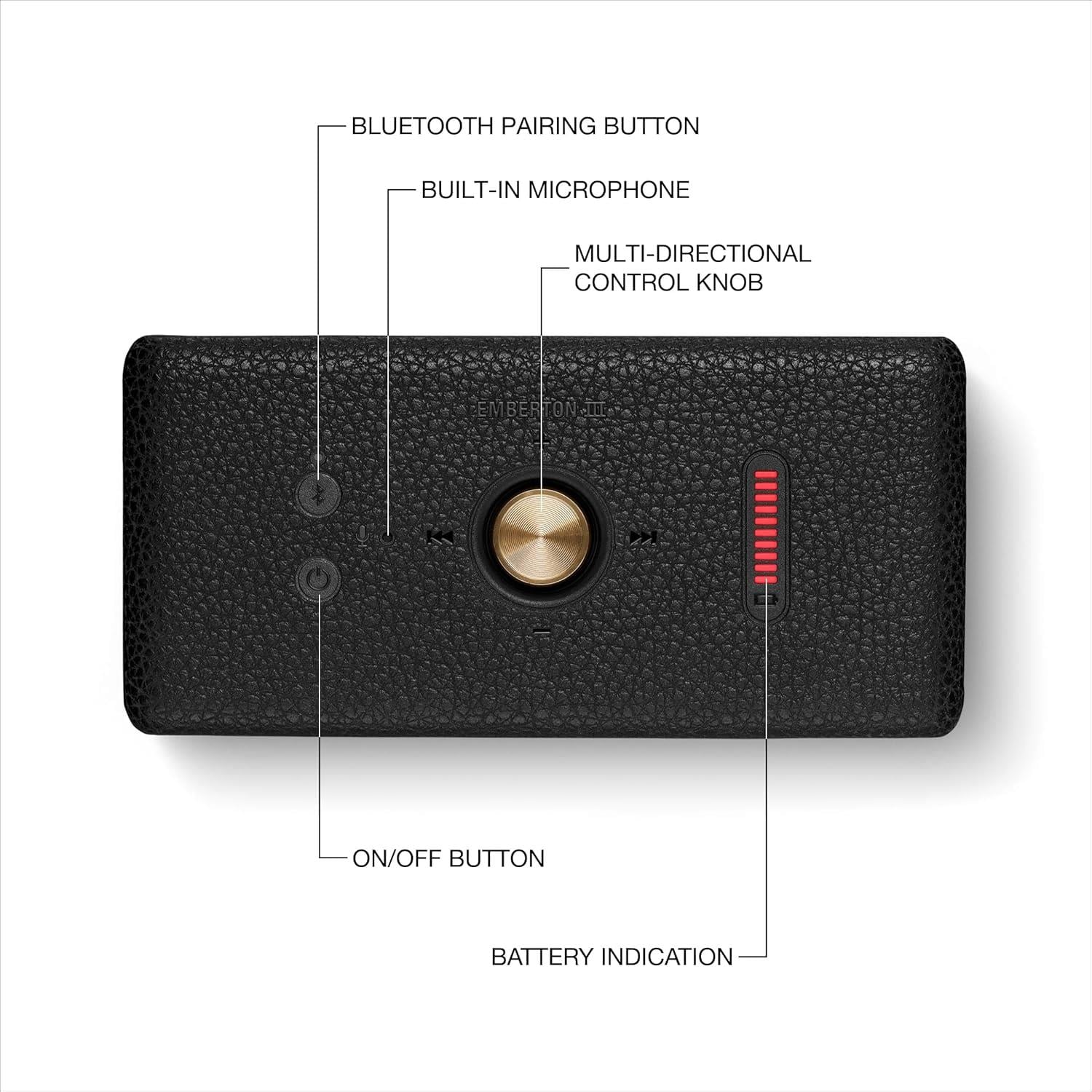 Marshall Emberton III Bluetooth Hoparlör, Blk&Brass
