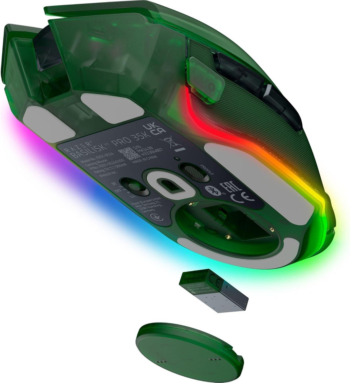 Razer Basilisk V3 Pro 35K Kablosuz Mouse Yeşil RZ01-05240300-R3G1