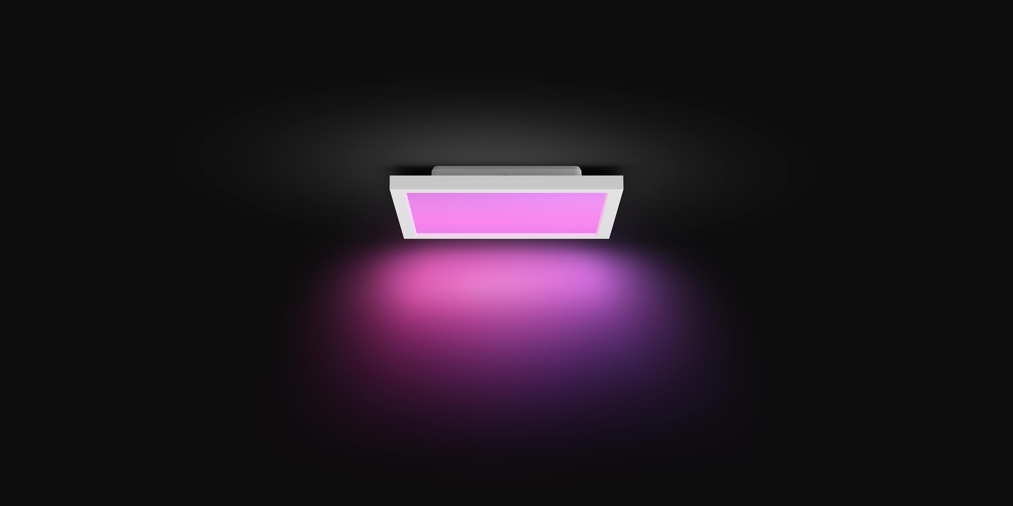 Philips Hue Surimu Beyaz Sıva Üstü RGB Akıllı LED Kare Panel Tavan Armatürü 25x25cm  1760 Lumen