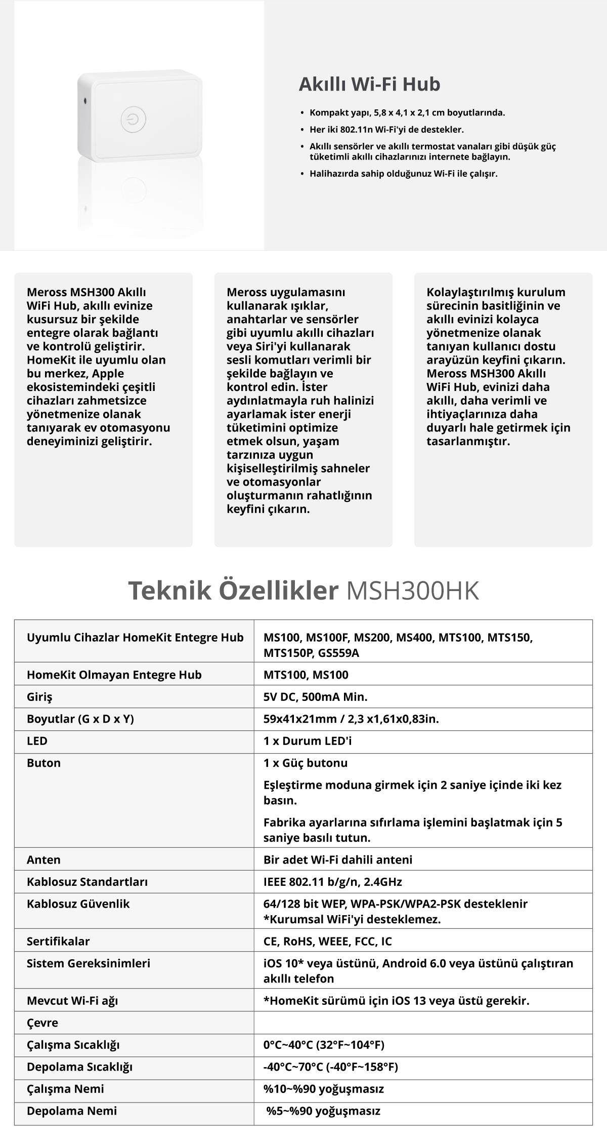 Meross Akıllı Hub MSH300