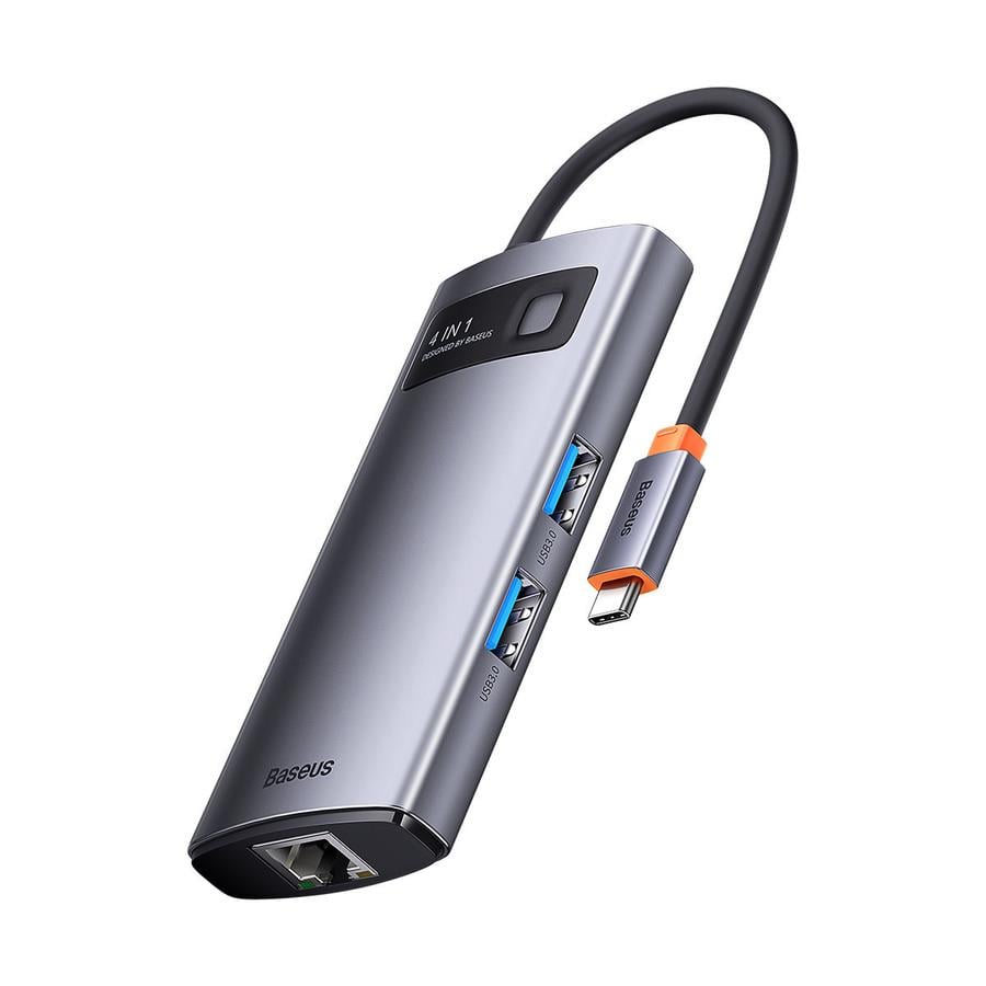 Baseus Metal Gleam 4-in-1 Type-C Dock Station 3 X USB 3.2 GEN. 1 / RJ45 (WKWG070113)