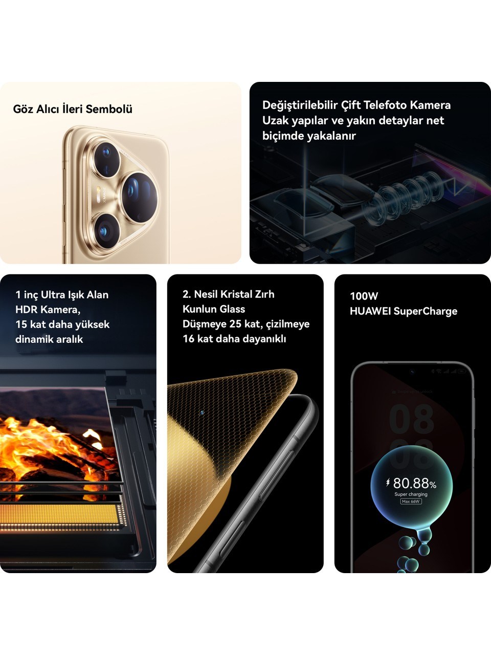 Huawei Pura 80 Ultra 512GB 16GB Ram (Huawei Türkiye Garantili) Siyah