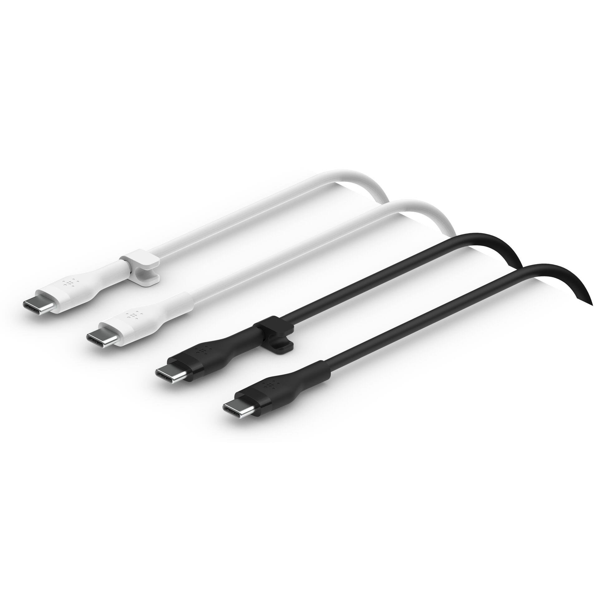 Belkin CAB009BT1MBW2PK Type C-C Silikon Kablo 1 Metre 2'li Paket - Beyaz