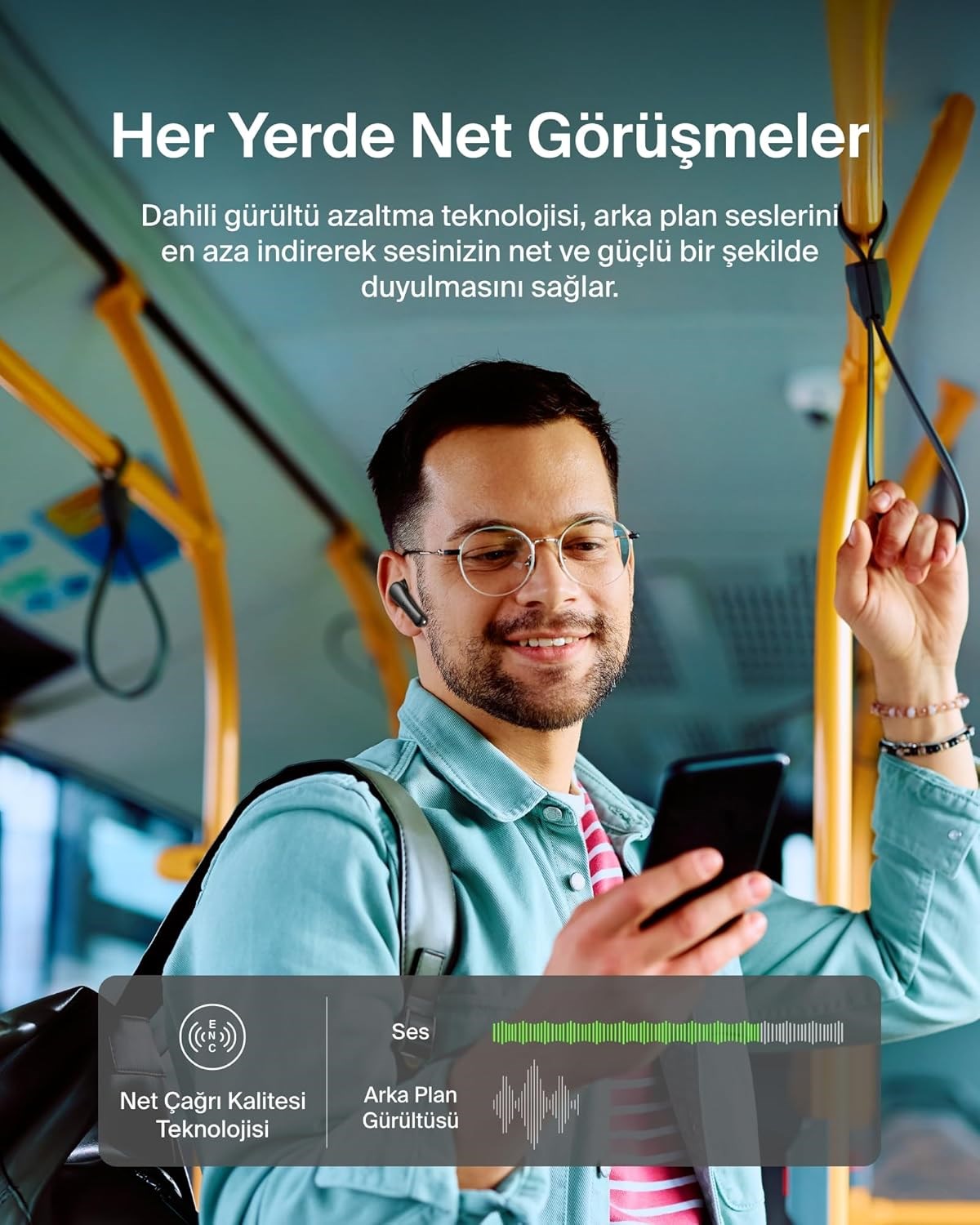 Belkin SoundForm Rhythm ANC Gerçek Kablosuz Kulak İçi Kulaklık, 28 Saat Pil Ömrü, IPX5 Suya Dayanıklılık, Siyah