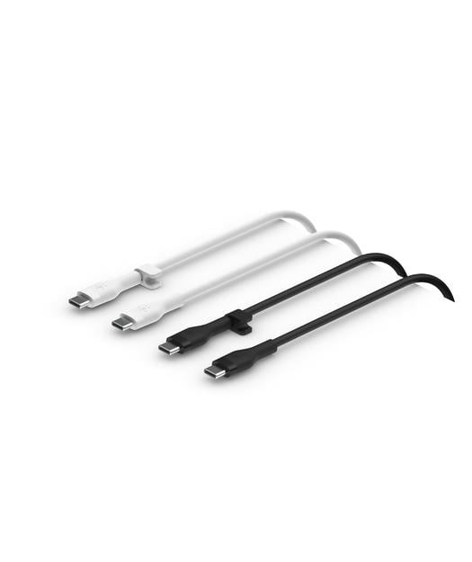 Belkin CAB009BT1MBW2PK Type C-C Silikon Kablo 1 Metre 2'li Paket - Beyaz
