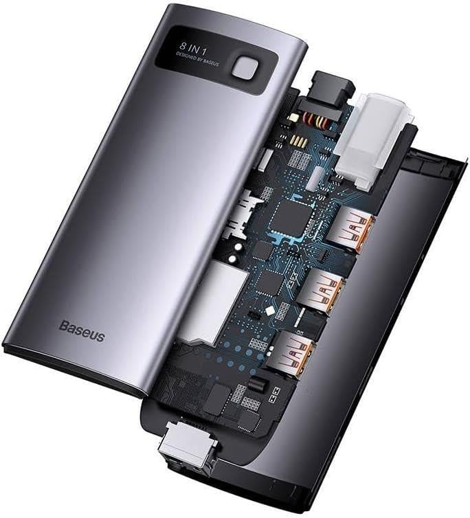 Baseus Hub 8in1 StarJoy Serisi, USB-C - 3X USB 3.1 + HDMI + USB-C PD + RJ45 + microSD/SD