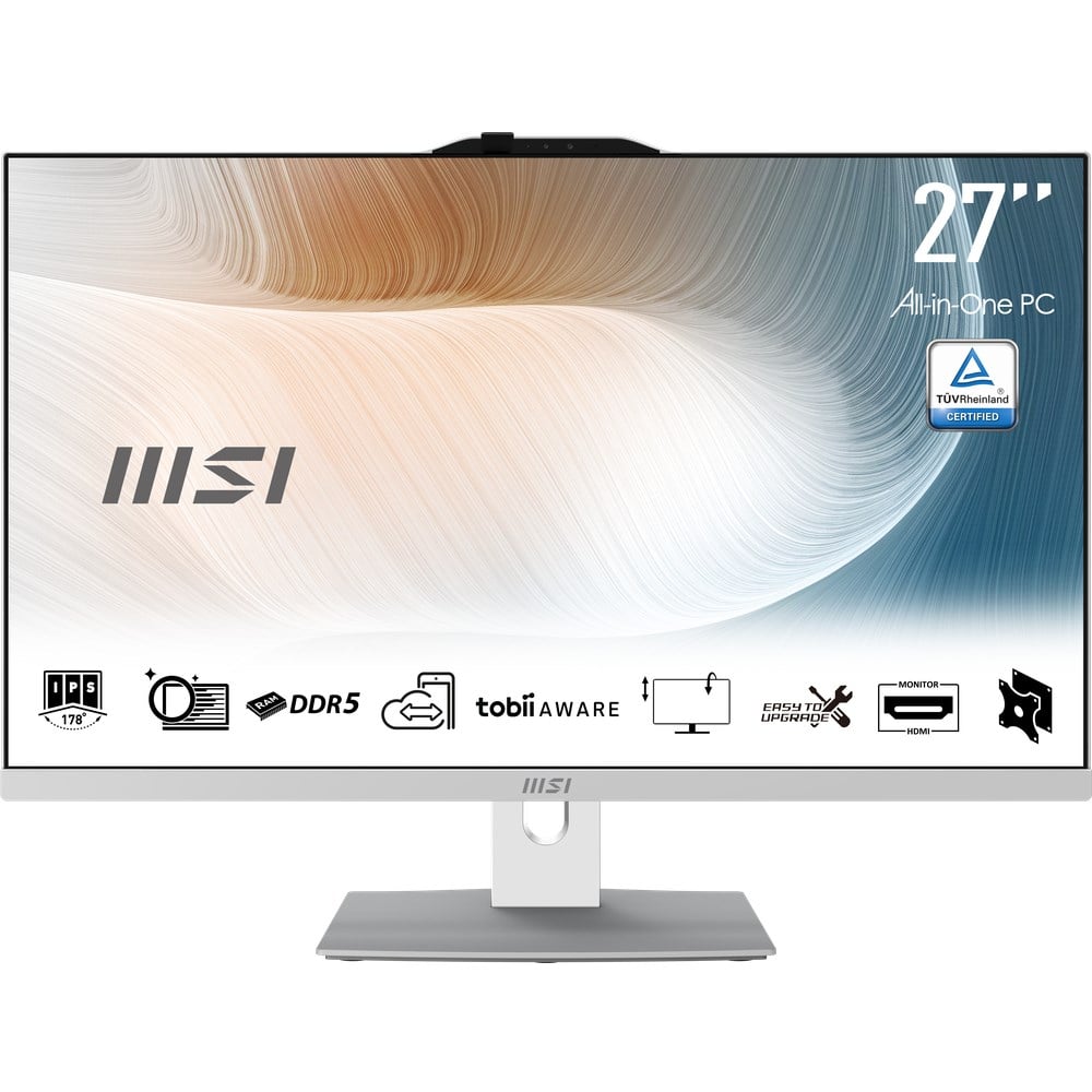 MSI MODERN AM272P 1M-1294XEU 27 FHD 16:9 (1920X1080) CORE 5 120U 16GB DDR5 512GB SSD FDOS BEYAZ AIO 