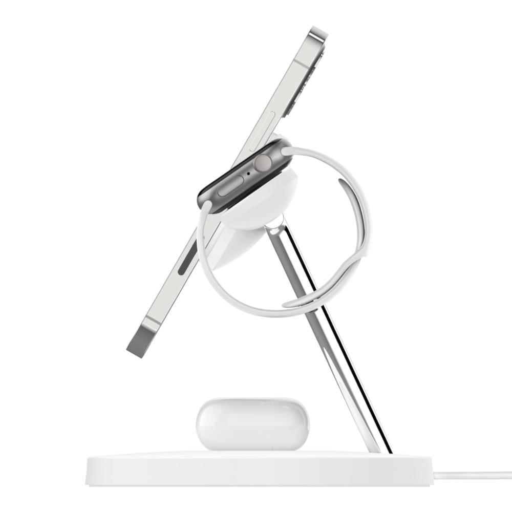 Belkin BoostCharge PRO 3in1 Qi2 15W MagSafe Şarj Standı WIZ009VFWH-V2 Beyaz
