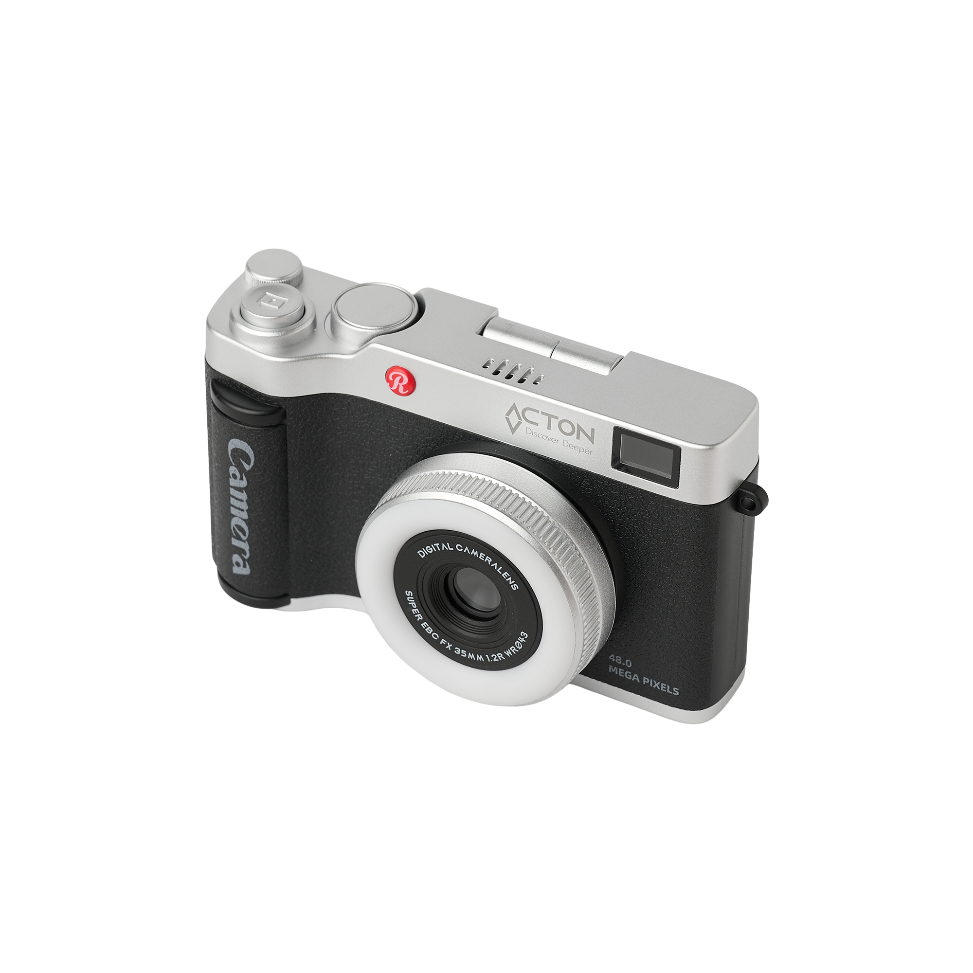 Acton Focus Flex Digital 4K 18X Zoom 48 MP Flaşlı Vlog Kamera Fotoğraf Makinesi Siyah