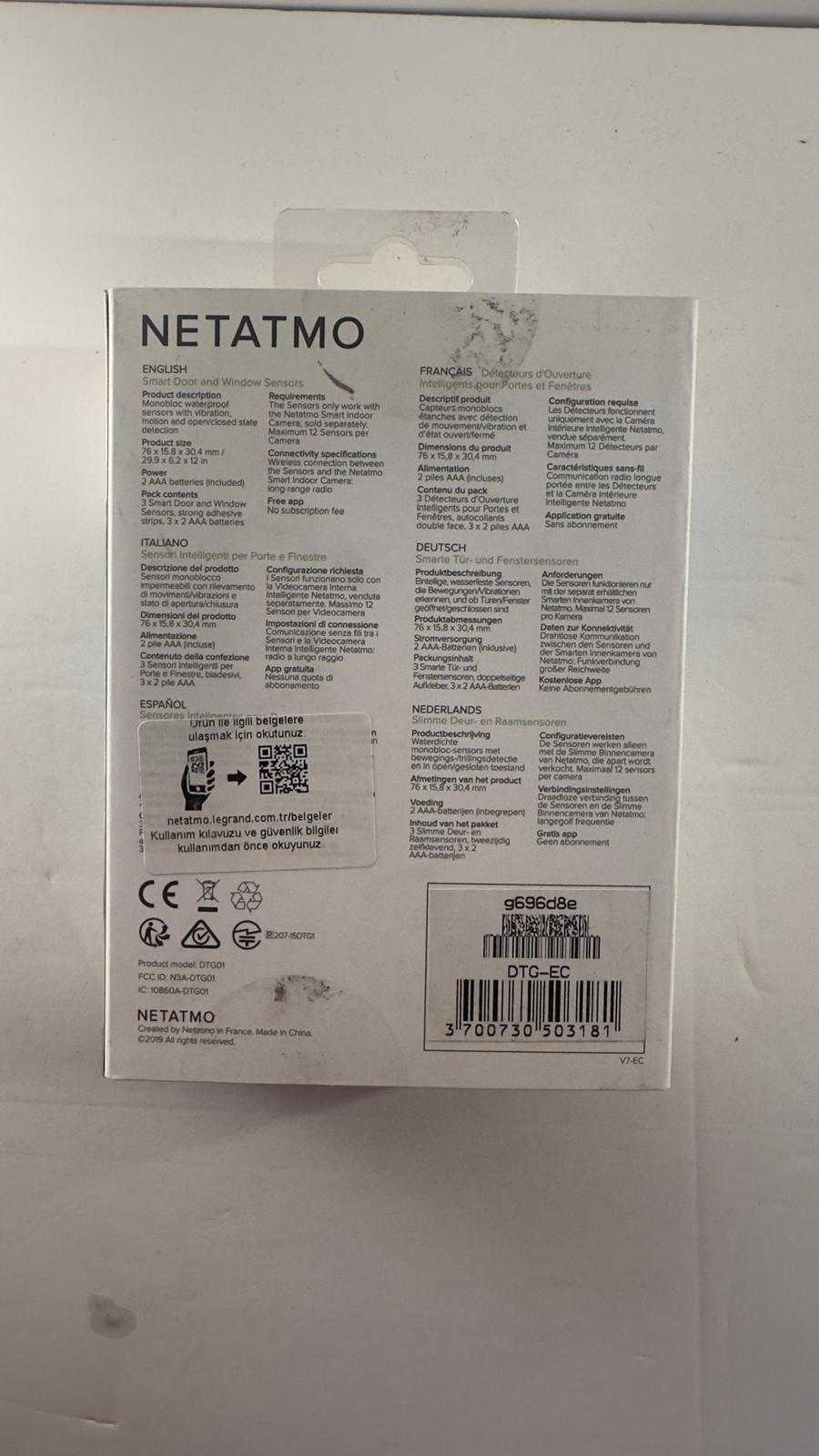 OUTLET Netatmo Akıllı Kapı ve Pencere Sensörü DTG-EC
