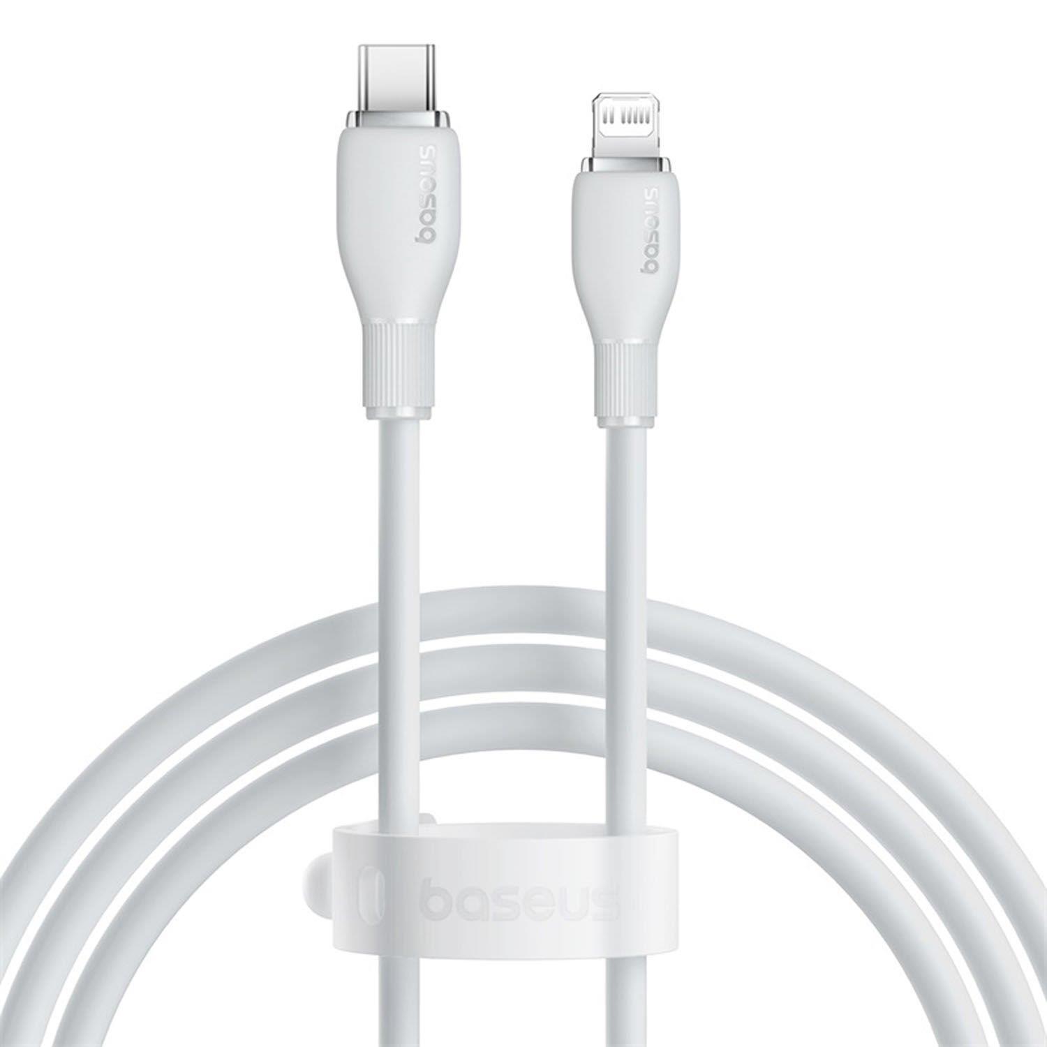 Baseus Pudding Hızlı Şarj Özellikli Type-C to Lightning 20W Kablo 1.2 M Beyaz

