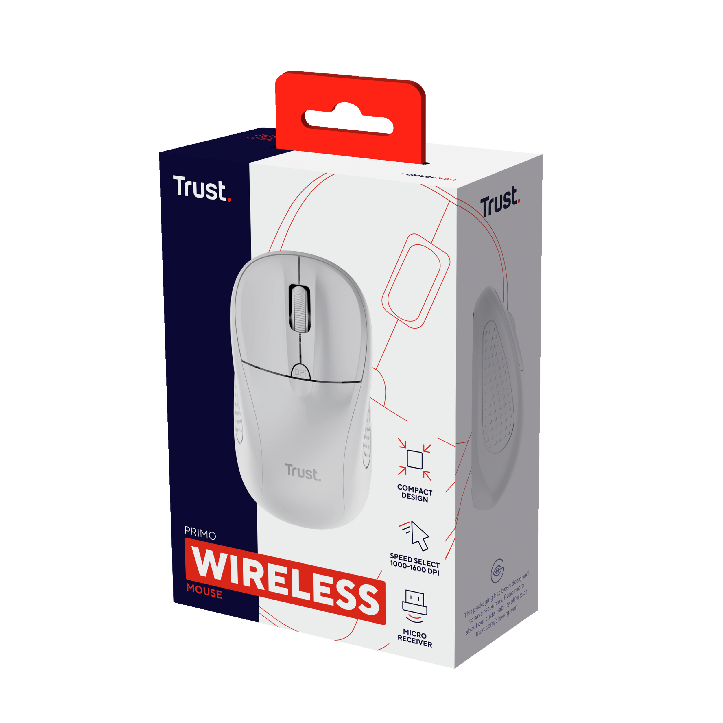 Trust 24795 Primo Kablosuz Mouse - Beyaz
