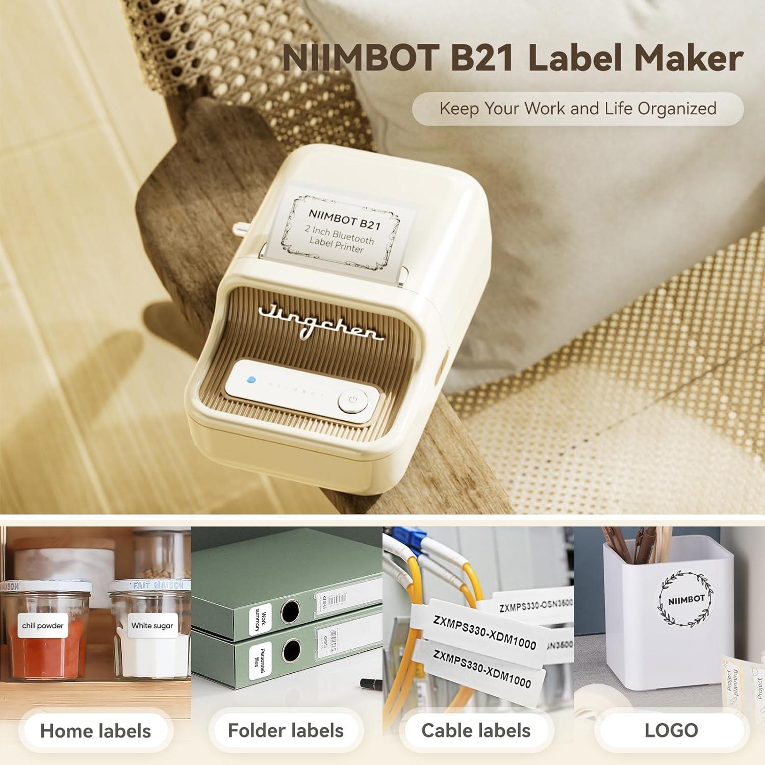 Niimbot B21S Krem Termal Etiket Yazıcı