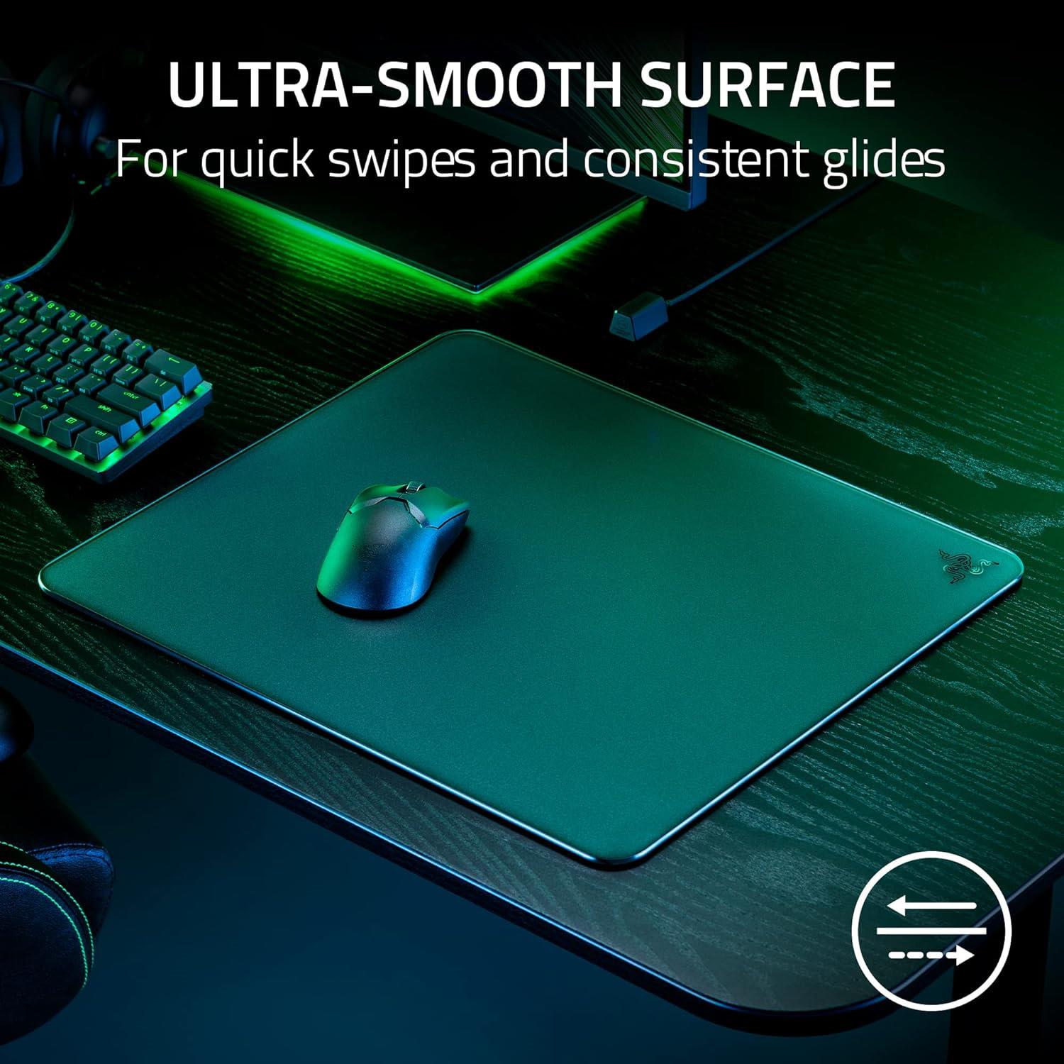 Razer Atlas Birinci Sınıf Temperli Cam, Ultra Pürüzsüz Yüzey Mouse Pad - Siyah