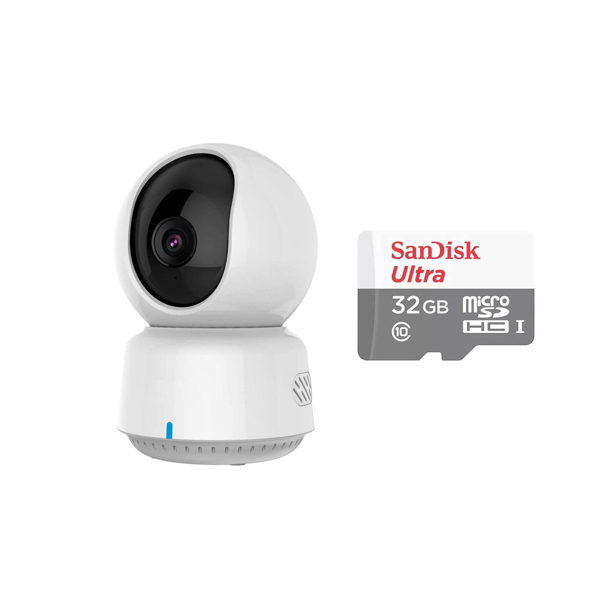 Aqara E1 Kablosuz İç Mekan Wi-Fi IP 2K Kamera  (Apple Home - Amazon Alexa - Google Home Destekli) ve  Sandisk Ultra 32GB 100MB/S Microsdhc Uhs-I Hafıza Kartı
