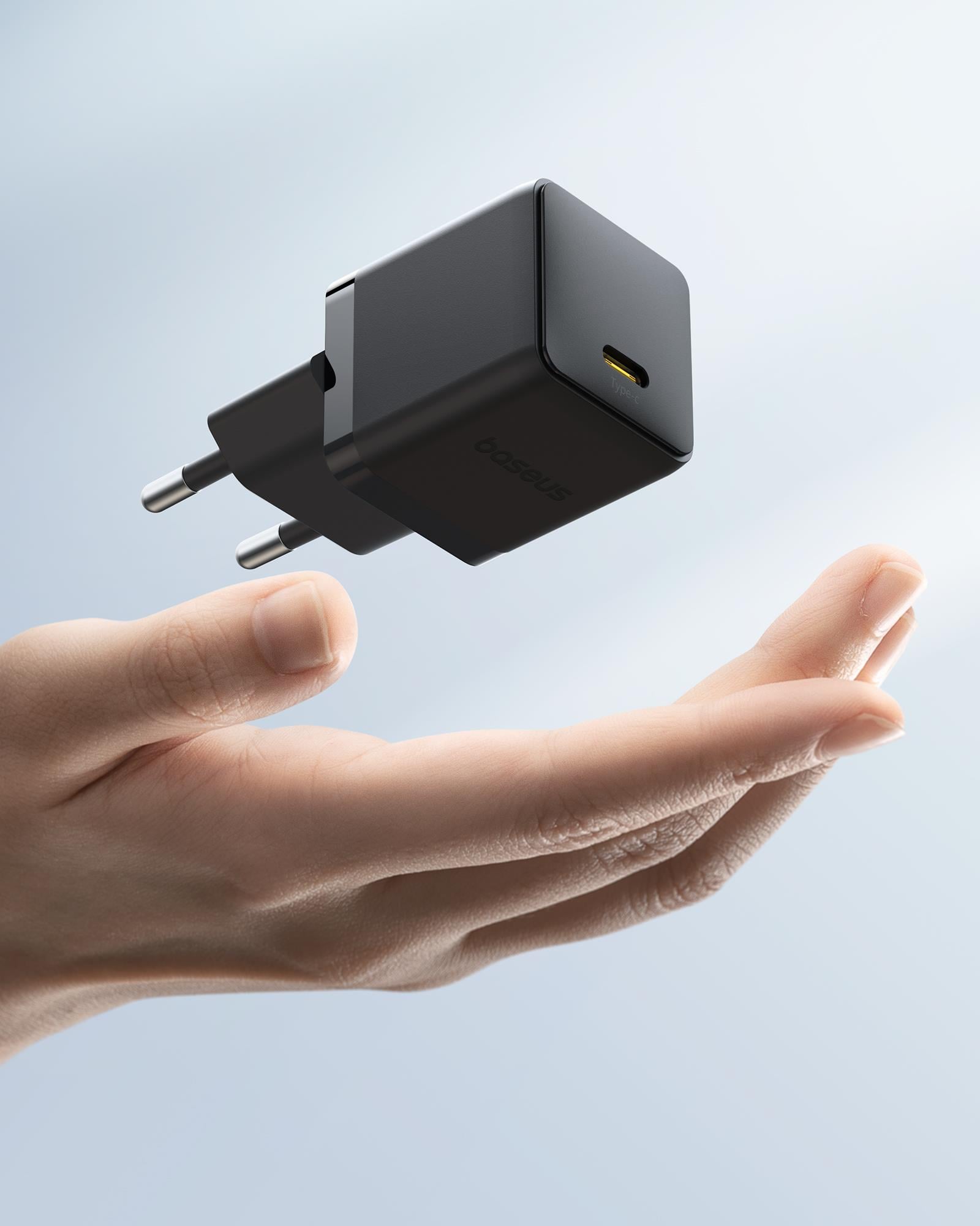 Baseus Palm 1C 20 W Hızlı Şarj Adaptörü, Siyah