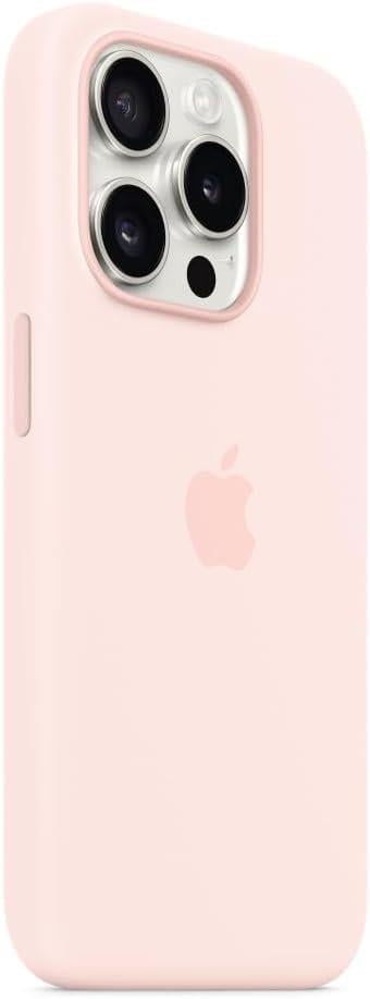 Apple iPhone 15 Pro MagS Silikon Kılıf Uçuk Pembe - MT1F3ZM/A

