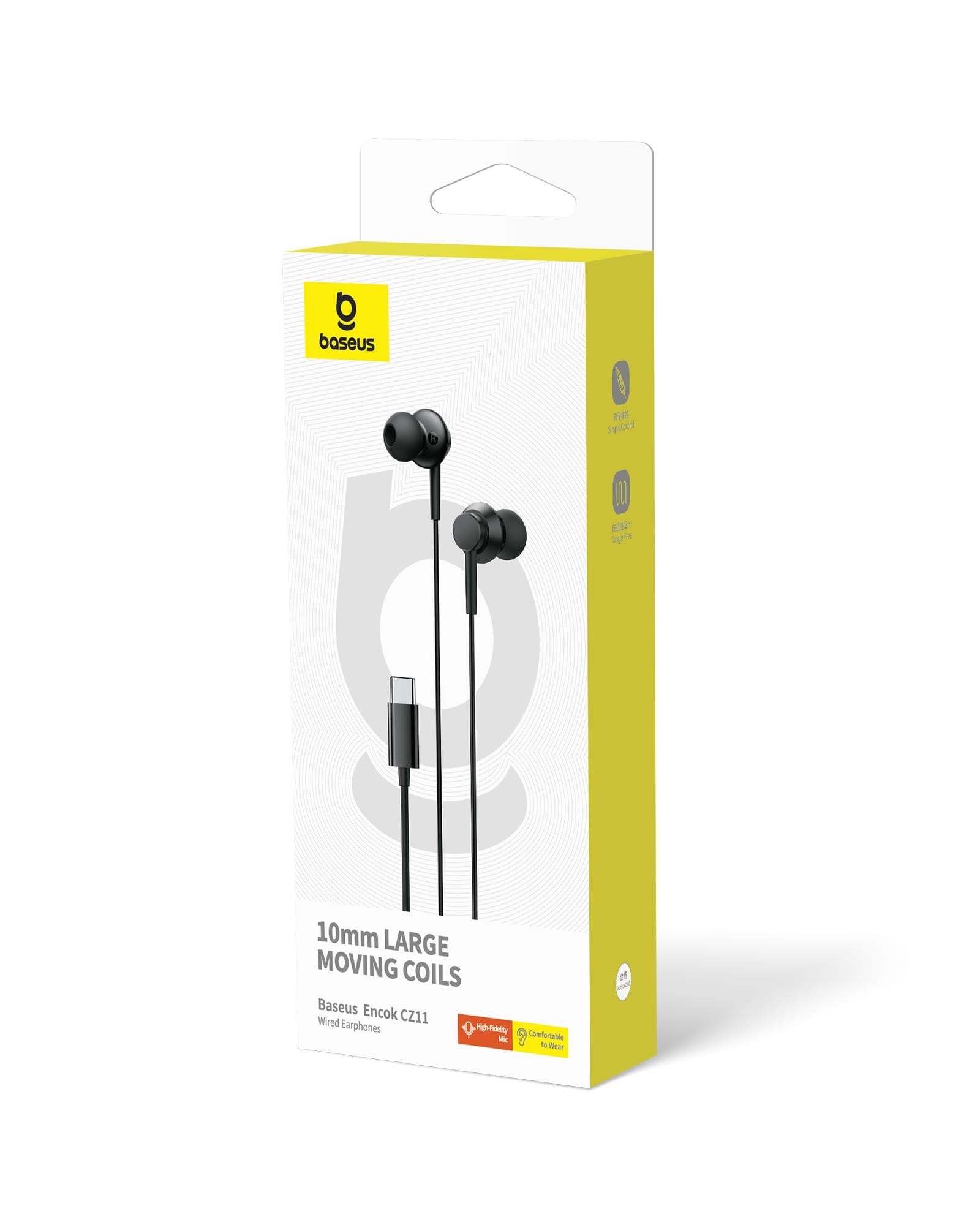Baseus Encok CZ11 Type-C Mikrofonlu Kulaklık-Siyah